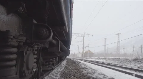 Movement of trains on the railway Stock Footage 61799738