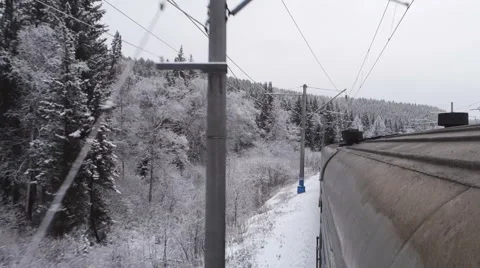 Movement of trains on the railway Stock Footage 61802482
