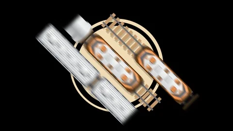 The movement of trains on a transparent background. Stock Footage 99464989
