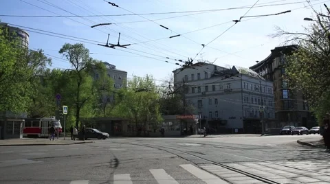 The movement of the tram. Stock Footage 52964970
