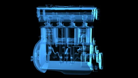 Movement transparent running car engine 스톡 동영상 280060370