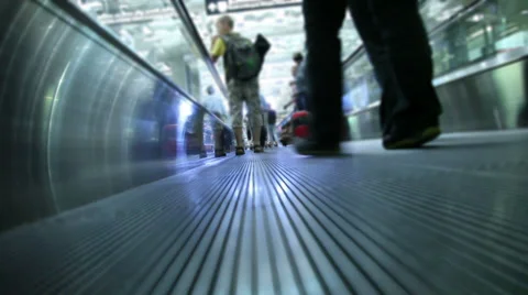 Movement on Travelator Stock Footage 33823369