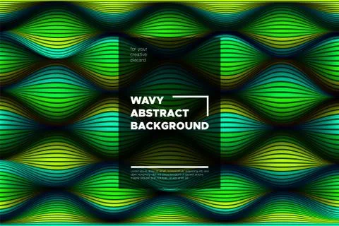 Movement. Trendy Abstract Background of Waves. Modern Bright Flow Poster. Col Stock Illustration