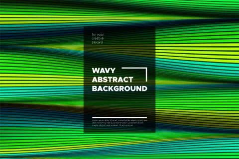 Movement. Trendy Abstract Background of Waves. Modern Bright Flow Poster. Col Stock Illustration