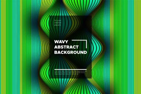 Movement. Trendy Abstract Background of Waves. Modern Bright Flow Poster. Col Stock Illustration