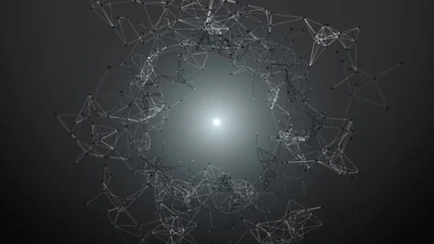 Movement Tunnel of Particles in Space Video stock 117625254