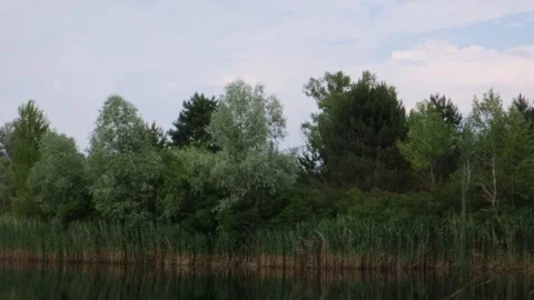 The movement of water in the Dnieper River in the bottlenecks of the spill Stock Footage 243908624