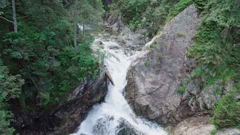 Movement of water in a mountain river Stock Footage 113348672