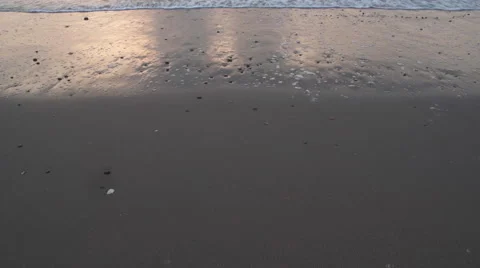 Movement of waves on the beach Stock Footage 53207863