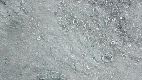 Movement on the waves of a mass of crushed ice Stock Footage 225312671