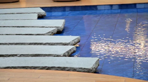 The movement of the waves in the pool Stock-Footage 64026659