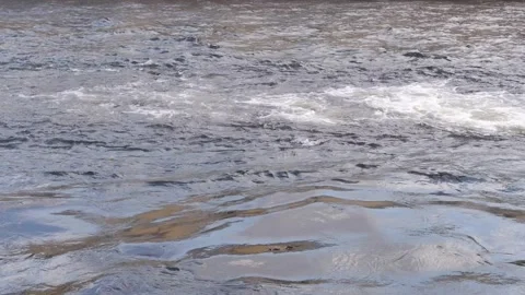 The movement of waves in the river. Suitable for backgrounds. Stock Footage 156079703