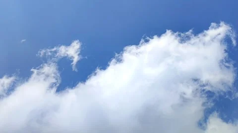 The movement of white clouds in the blue sky Stock Footage 252555543