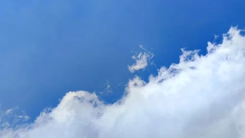 The movement of white clouds in the blue sky Stock Footage 252555574