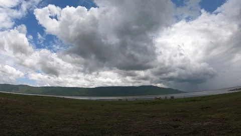 Movement of white clouds In the cloudy rainy season Stock Footage 114067475