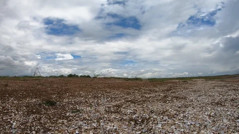 Movement of white clouds In the cloudy rainy season Stock Footage 114067494