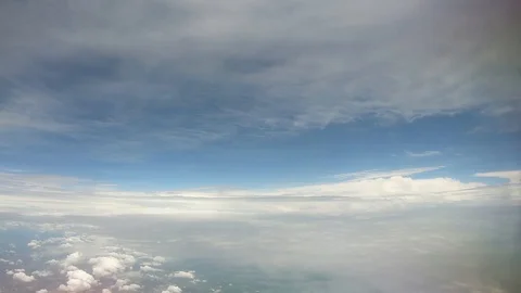 Movement of white clouds In the cloudy rainy season Stock Footage 114067533