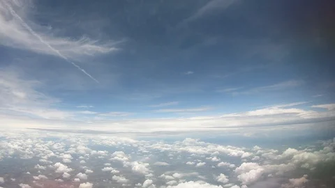 Movement of white clouds In the cloudy rainy season Stock Footage 114067581
