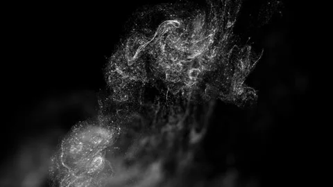 Movement of white color particles, background with particles Stock Footage 242037147