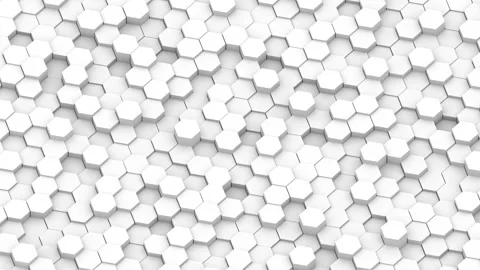 Movement of white hexagons. Seamless loop. Stock Footage 100185728