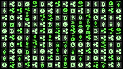 Movement in the world . icons of world crypt. economic business background Vídeos de archivo 83552065
