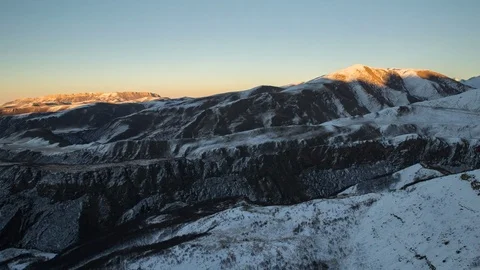 The  movements of clouds up to the slopes of the  mountains of Central Caucasus Stock Footage 70455581