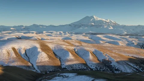 The  movements of clouds up to the slopes of the  mountains of Central Caucasus Stock Footage 70456351