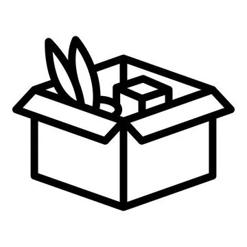 Mover box icon outline vector. House relocation 스톡 일러스트