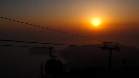 Moves funiculars under nature. Stock Footage 276507068