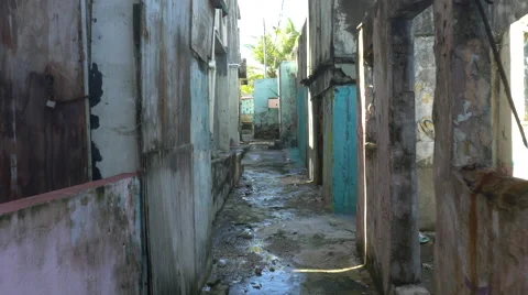 Movi going down Puerto Rico Alley Stock Footage 60731511