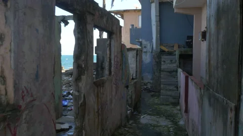 Movi going down Puerto Rico Alley Stock Footage 60748718