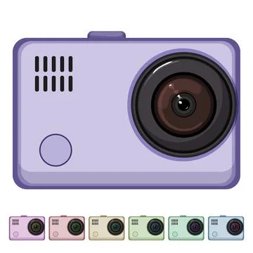 Movie action camera cartoon vector graphic Ilustración de archivo