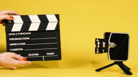 Movie clapper board. Stock Footage 129409658