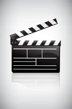 Movie clapper board Stock Illustration