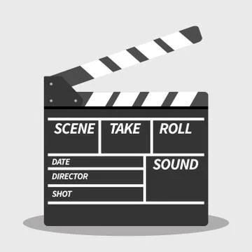 Movie clapper Stock Illustration