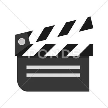 Movie clapperboard icon Stock Illustration
