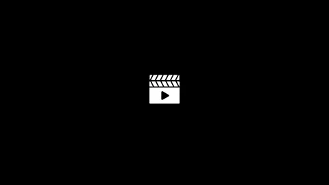 Movie clapping board icon. video shoring action board icon animation. Stock Footage 321996503