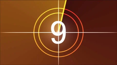 Movie Countdown Animation - Rainbow Stock Footage 39986114