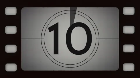 Movie countdown animation from ten to on... | Stock Video | Pond5