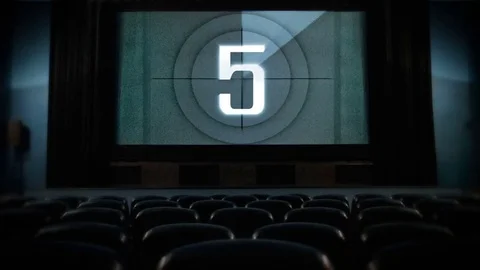 Movie countdown at cinema. Stock Footage 78742107