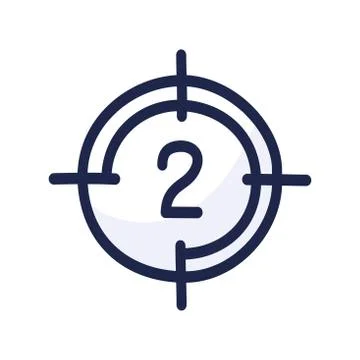 Movie countdown frame simple outline color icon isolated on white. Cartoon ha Stock-Illustration