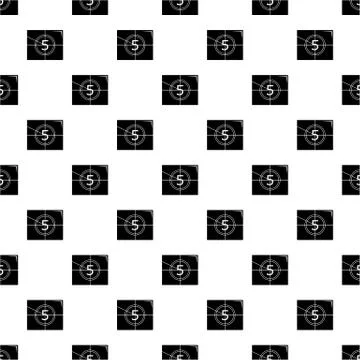 Movie countdown number pattern vector seamless 스톡 일러스트