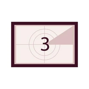 Movie counting screen Stock Illustration