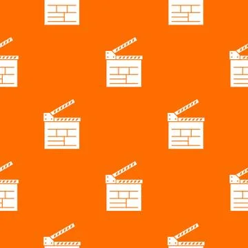 Movie cracker pattern orange Stock Illustration