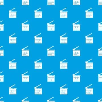 Movie cracker pattern vector seamless blue Illustrazione stock