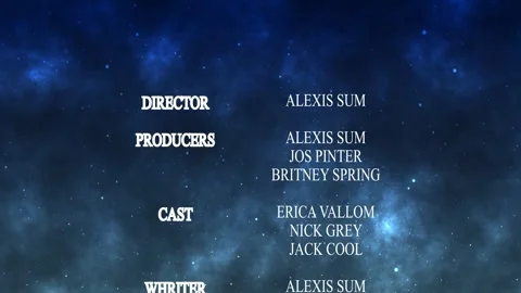 Movie credits stylized particle Stock After Effects