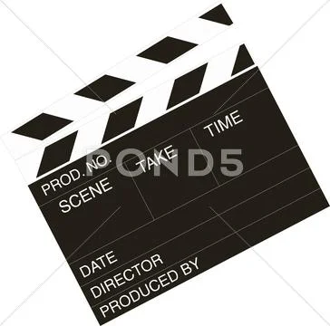 Movie director clapper-board Stock Illustration
