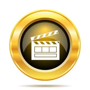 Movie icon. internet button on white background.. 스톡 일러스트