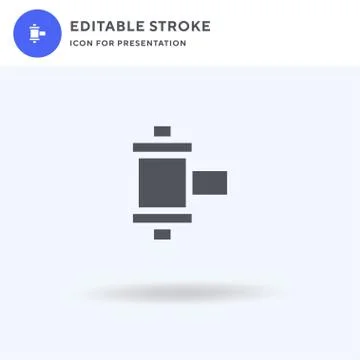 Movie icon vector, filled flat sign, solid pictogram isolated on white, logo  Stock Illustration