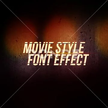 Movie Inspired Text Effect Editable PSD Template